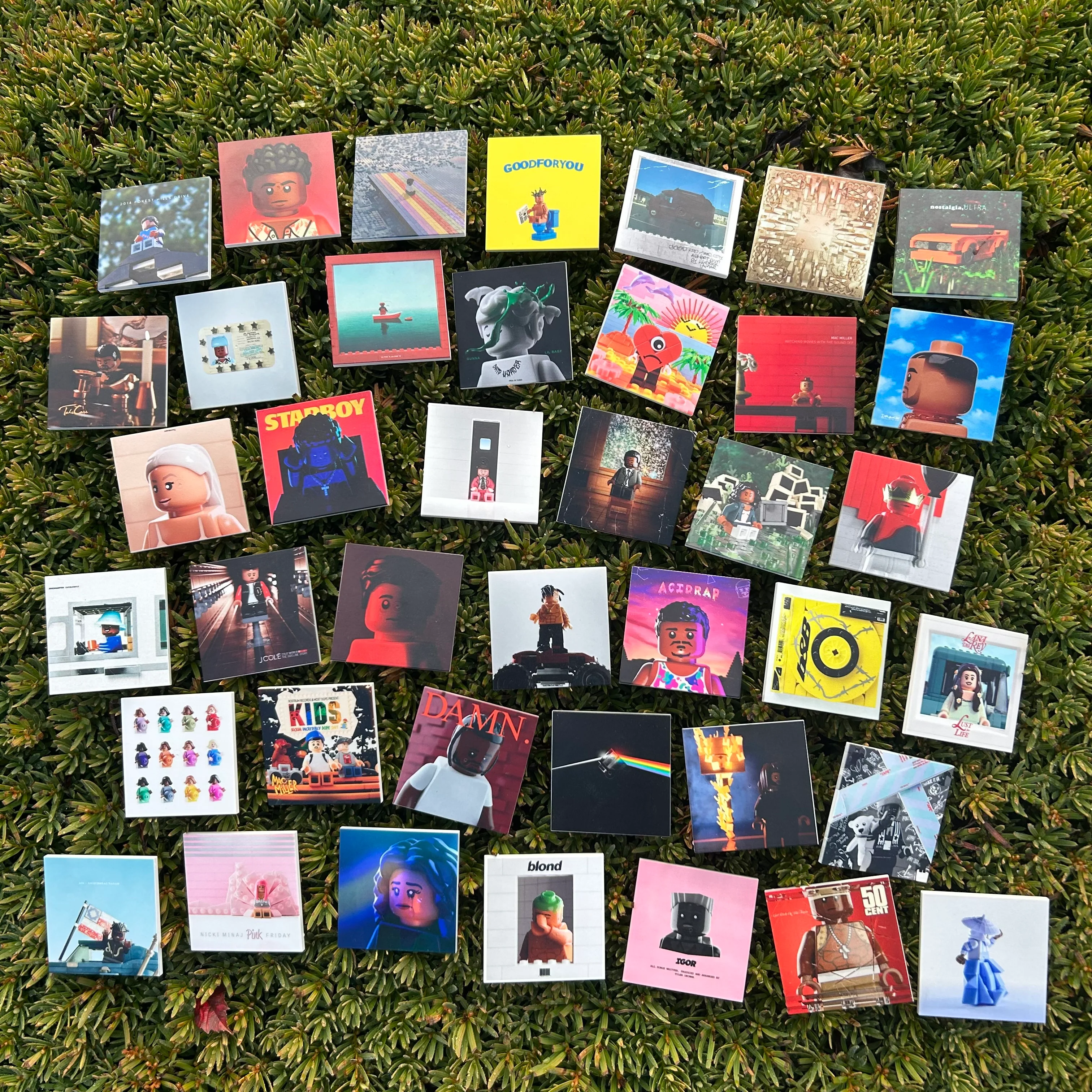 x3 Random 6x6 Tile Album Covers